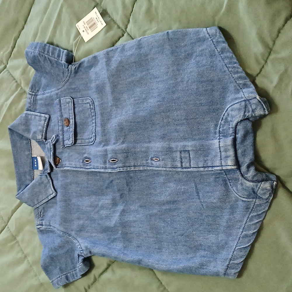 Nwt old navy denim 3-6 months body suit